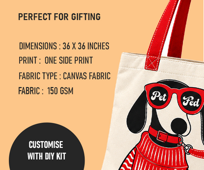 Pet Fed Tote Bag with Customisable Kit